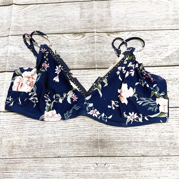 AZURA Australia Ink Botanica Underwire Bikini Swim Top Size 12 - Picture 6 of 14